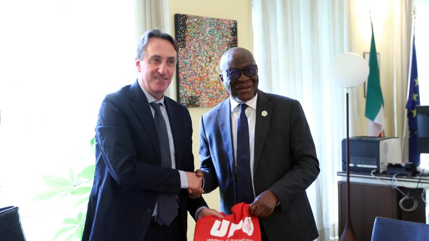 Il rettore UPO e l'ambasciatore della Sierra Leone