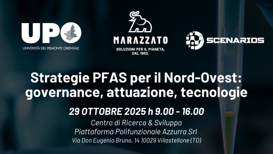 Strategie PFAS per il Nord-Ovest: governance, attuazione, tecnologie il 29 ottobre 2025